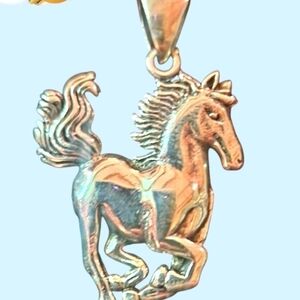Elegant Silver Horse Pendant Necklace